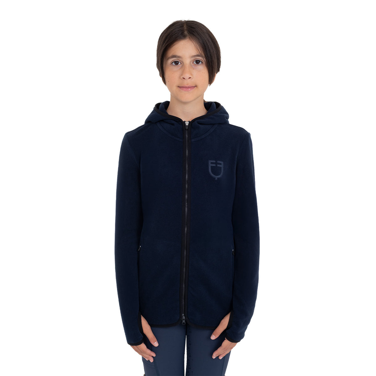 Kids' unisex fleece zip-up hoodie