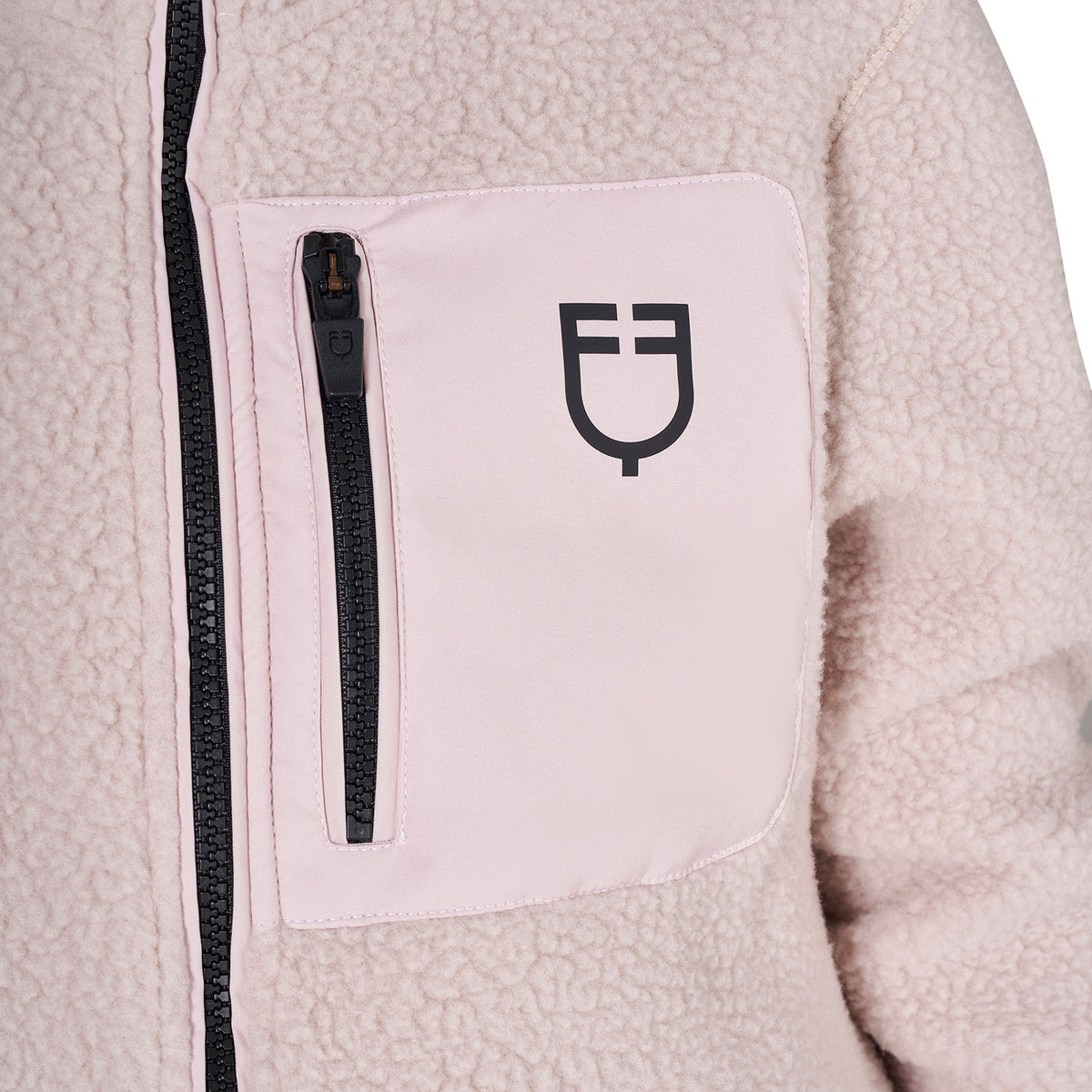 Kids' unisex teddy fleece hooded sweatshirt with zip