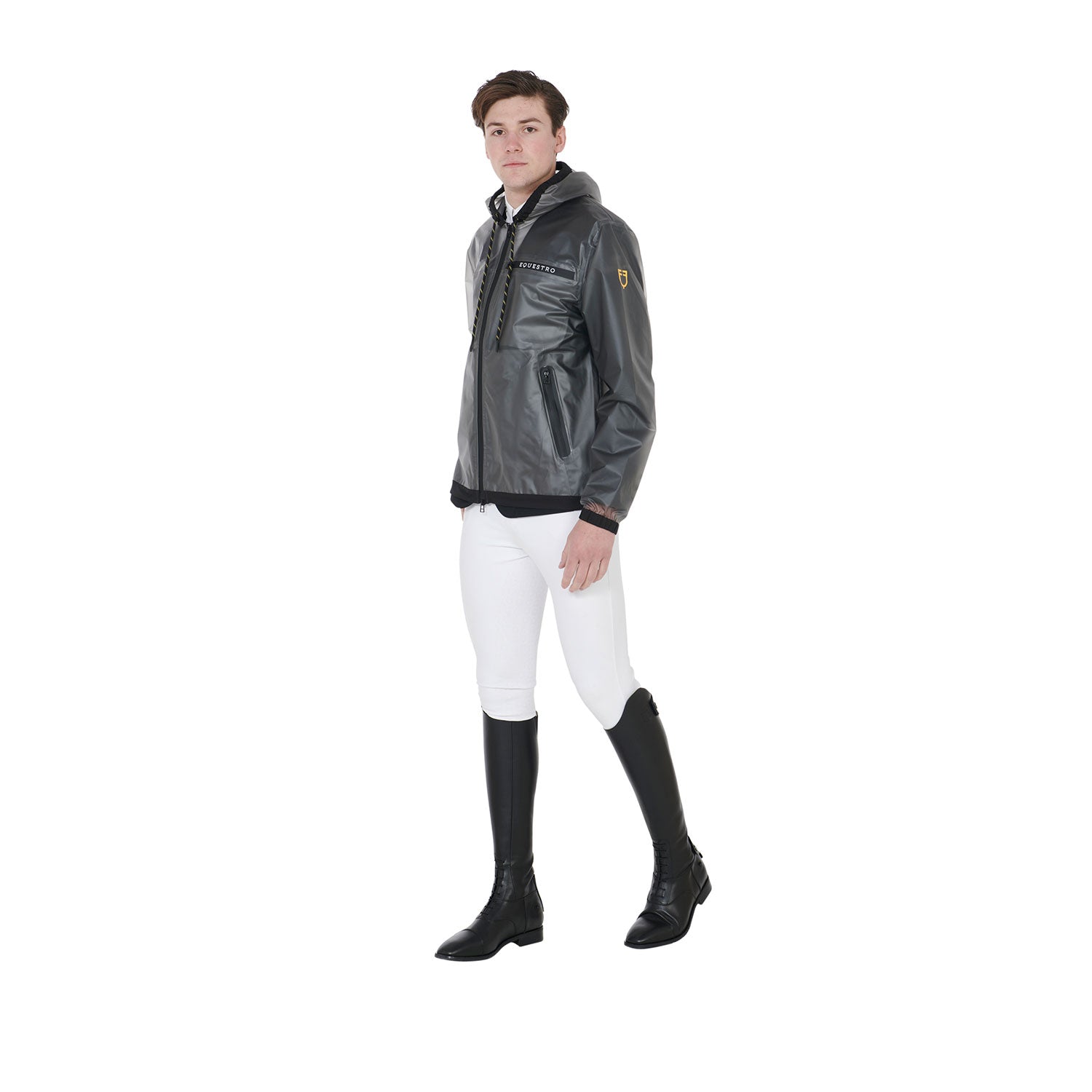 Men's transparent technical raincoat Grey / XXL