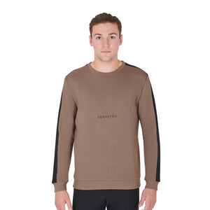 Men'S Cotton Sweatshirt With Logo walnut (18-1112) / XXL