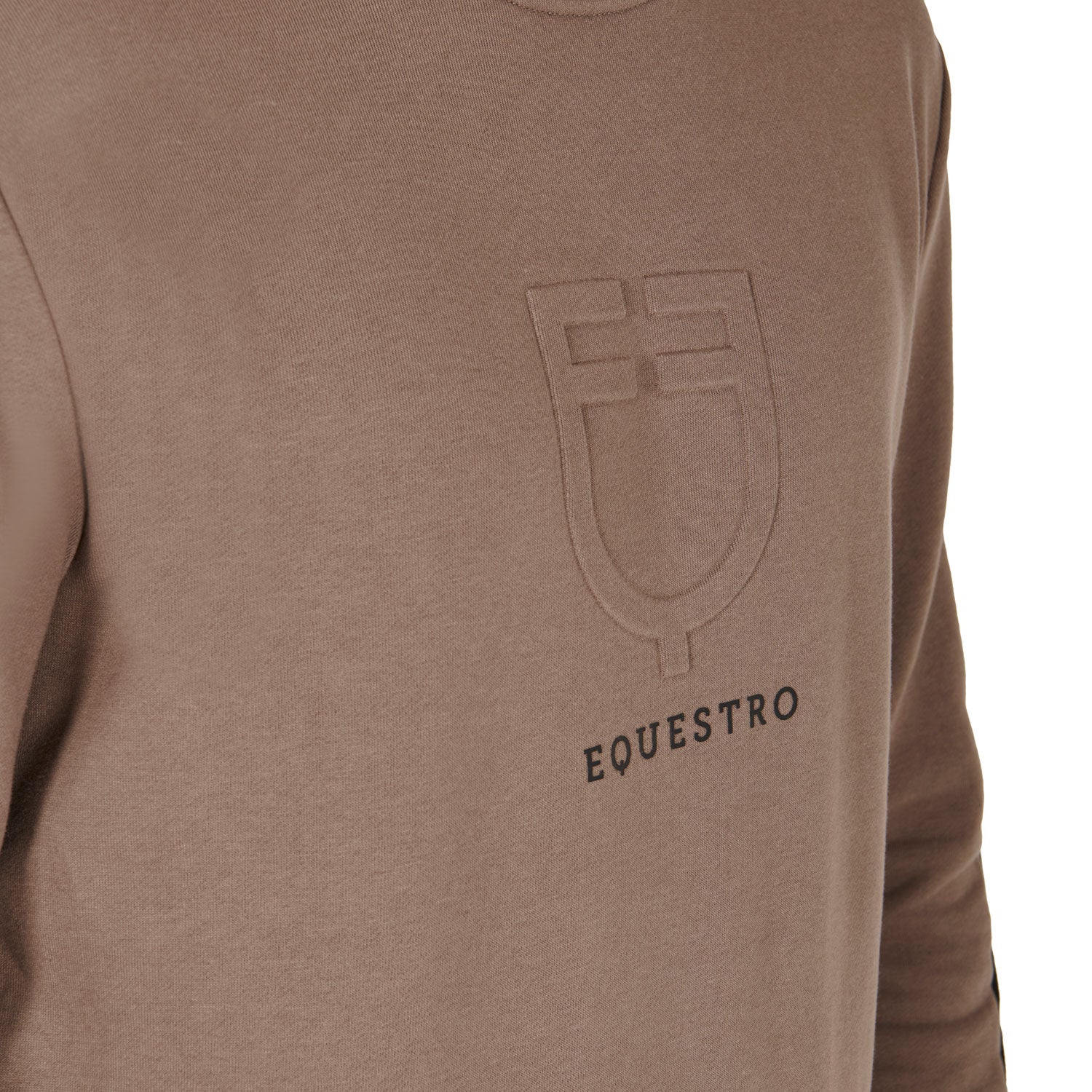 Men'S Cotton Sweatshirt With Logo walnut (18-1112) / L