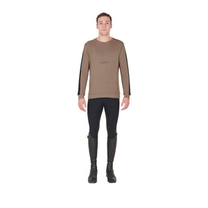 Men'S Cotton Sweatshirt With Logo walnut (18-1112) / L
