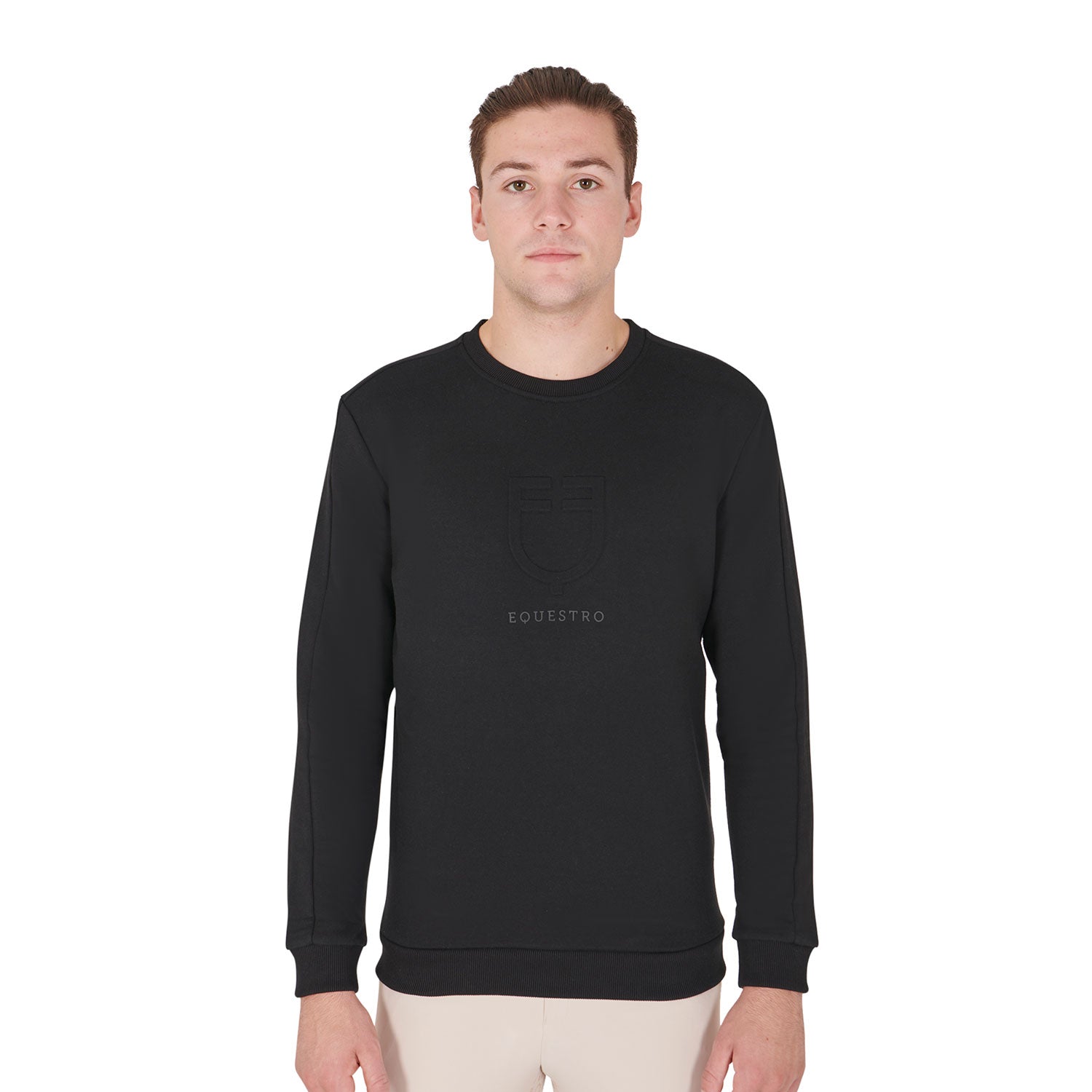 Men'S Cotton Sweatshirt With Logo black / L