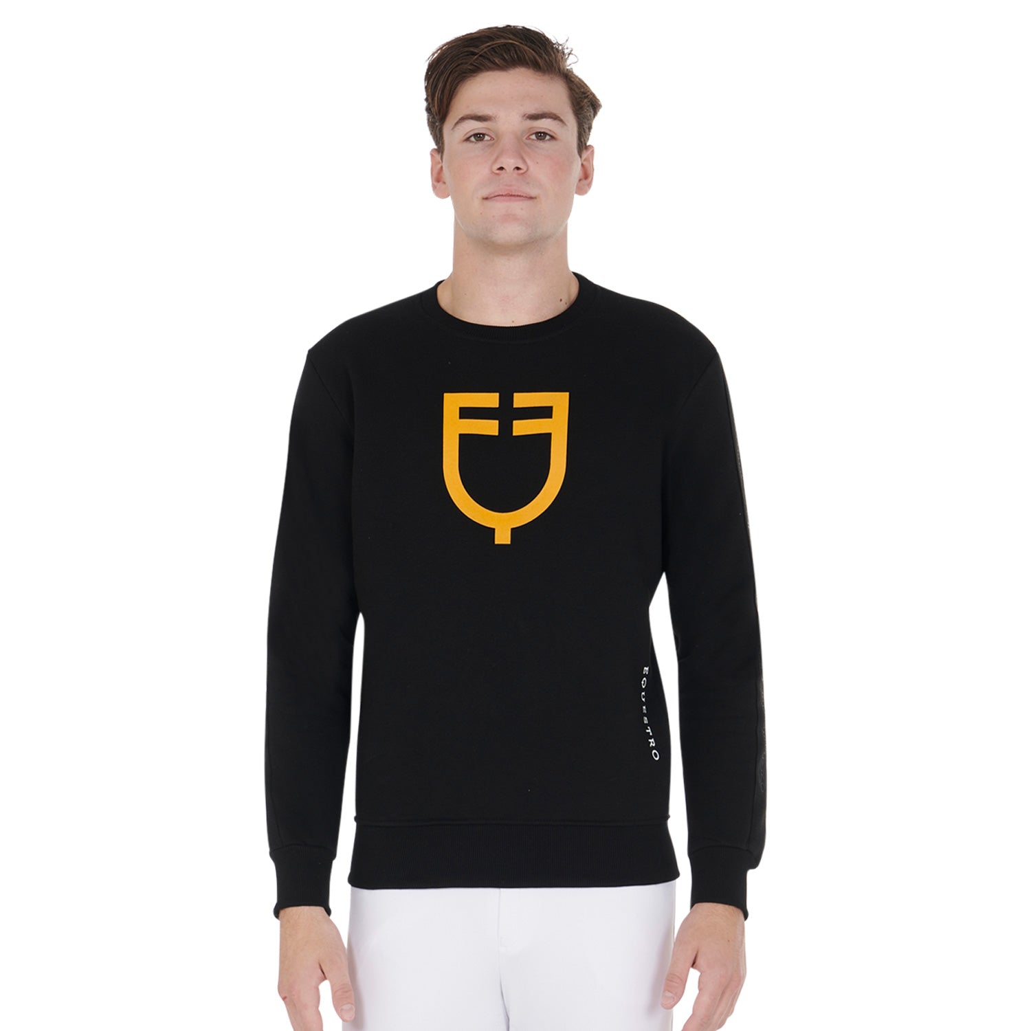 Men'S Cotton Sweatshirt With Logo black / XXL