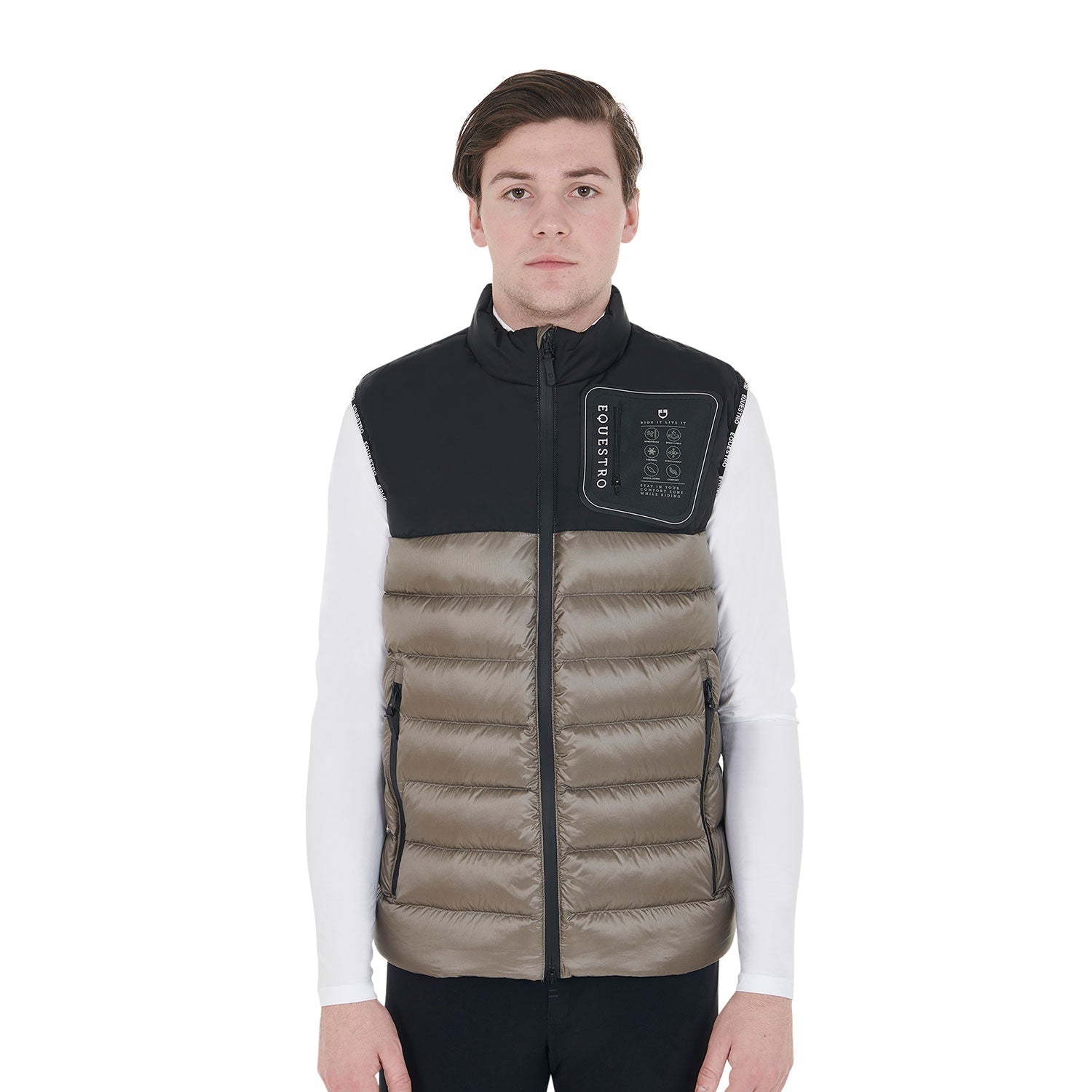 Men'S Bi Material Vest Silicone Patch