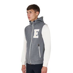 MEN'S WINTER INSTITUTIONAL BICOLOR HOODIE GREY MELANGE / ANTIQUE WHITE (11-0105) / XS