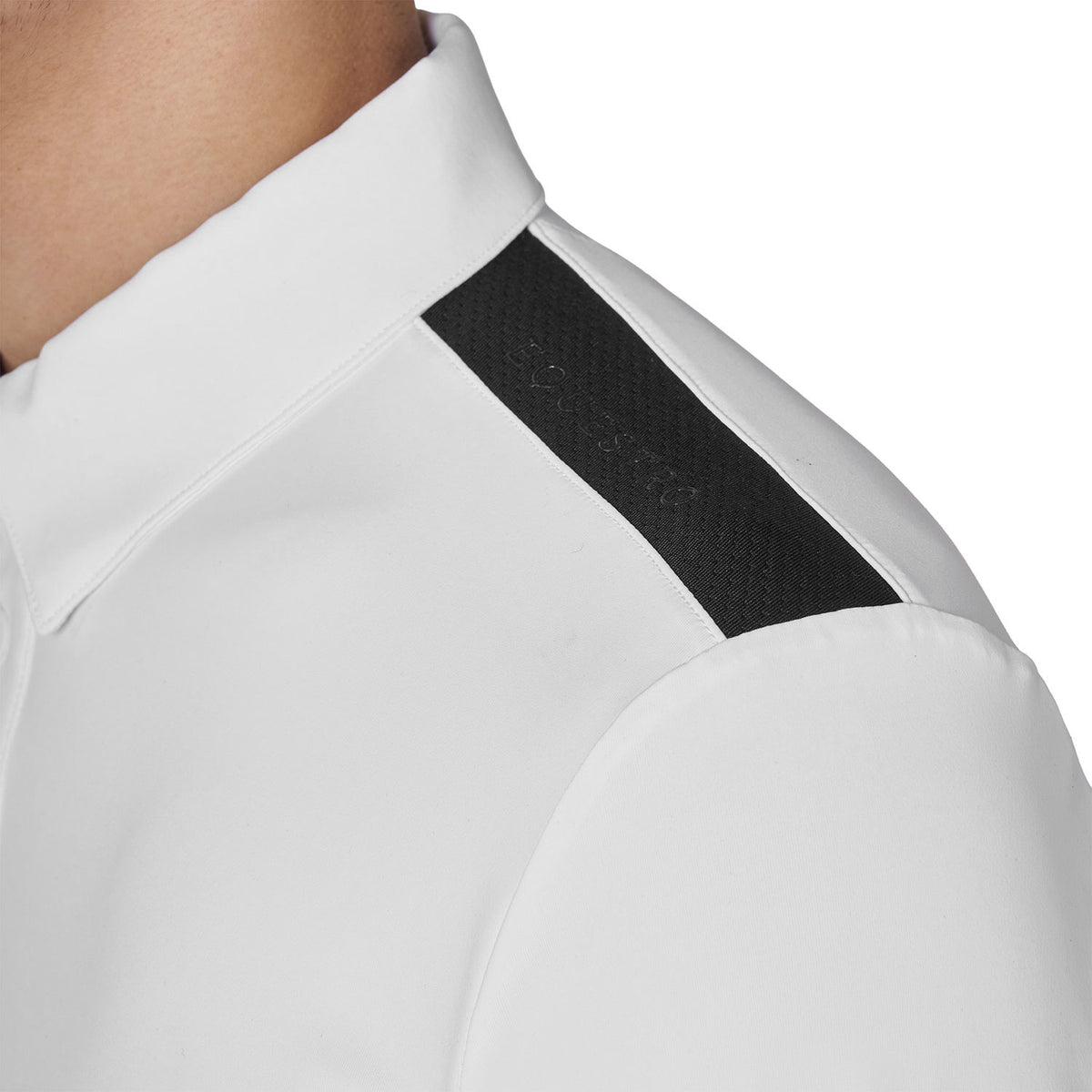 Men's long-sleeved competition polo shirt with mesh inserts