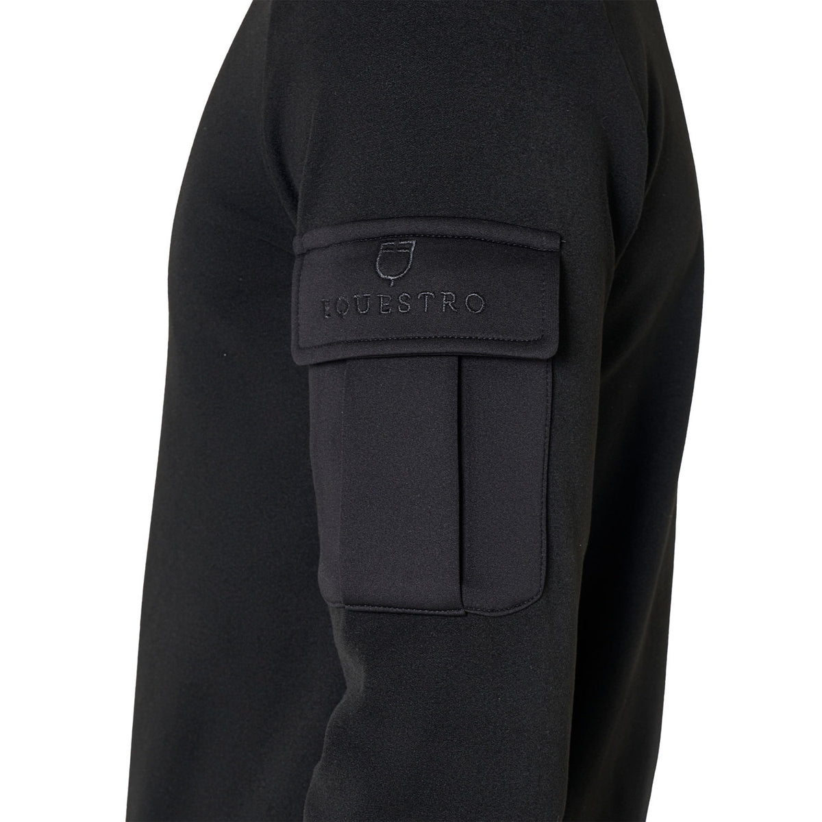 Men’s high-neck fleece sweatshirt with 3/4 zip