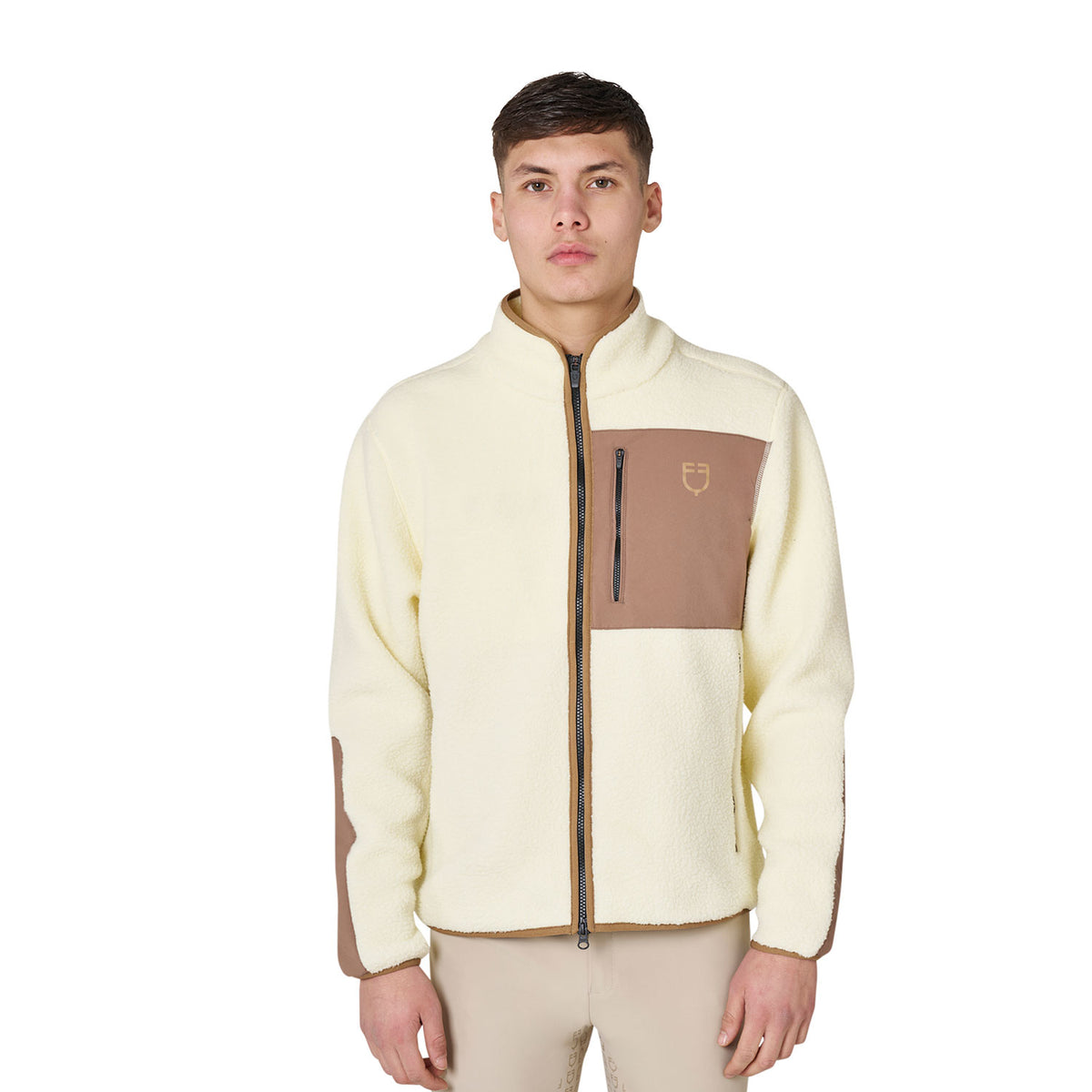 Men’s teddy fleece sweatshirt with front pocket