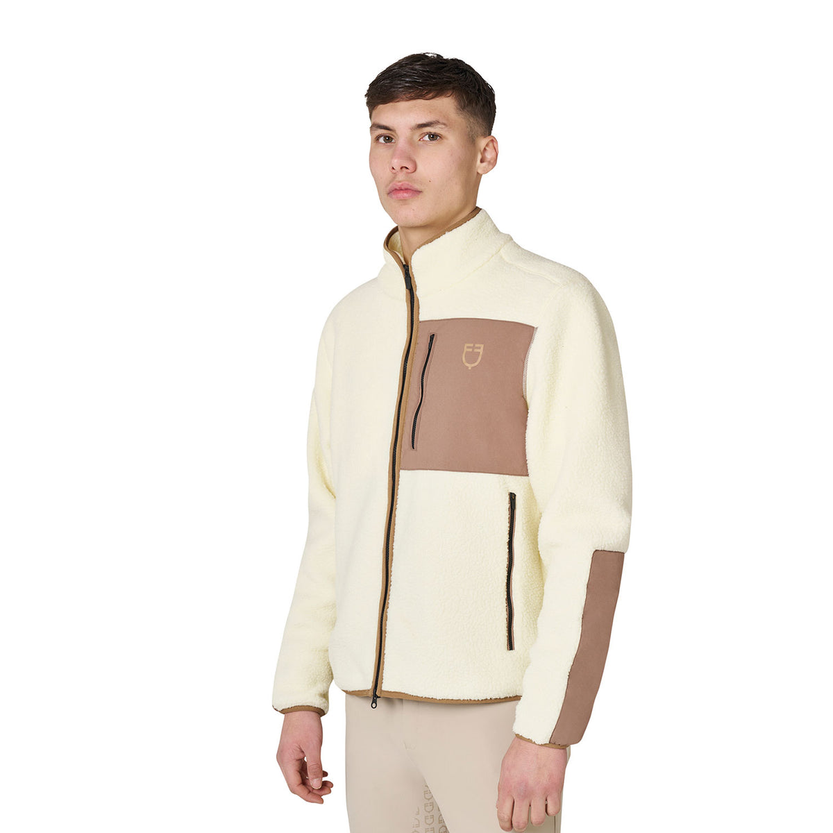 Men’s teddy fleece sweatshirt with front pocket
