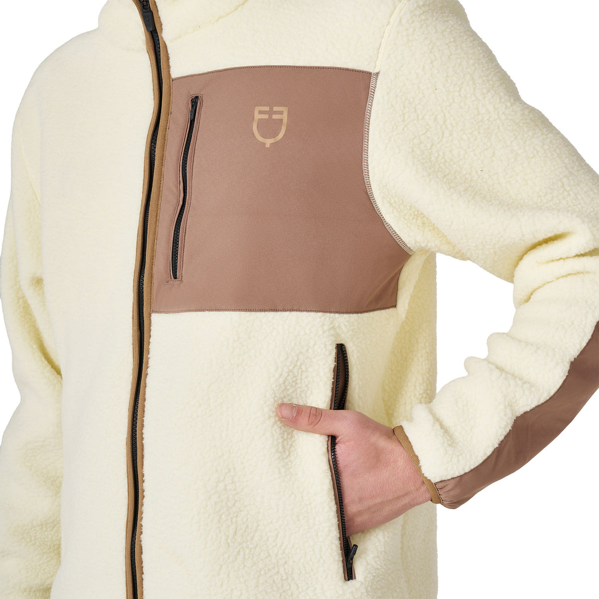 Men’s teddy fleece sweatshirt with front pocket