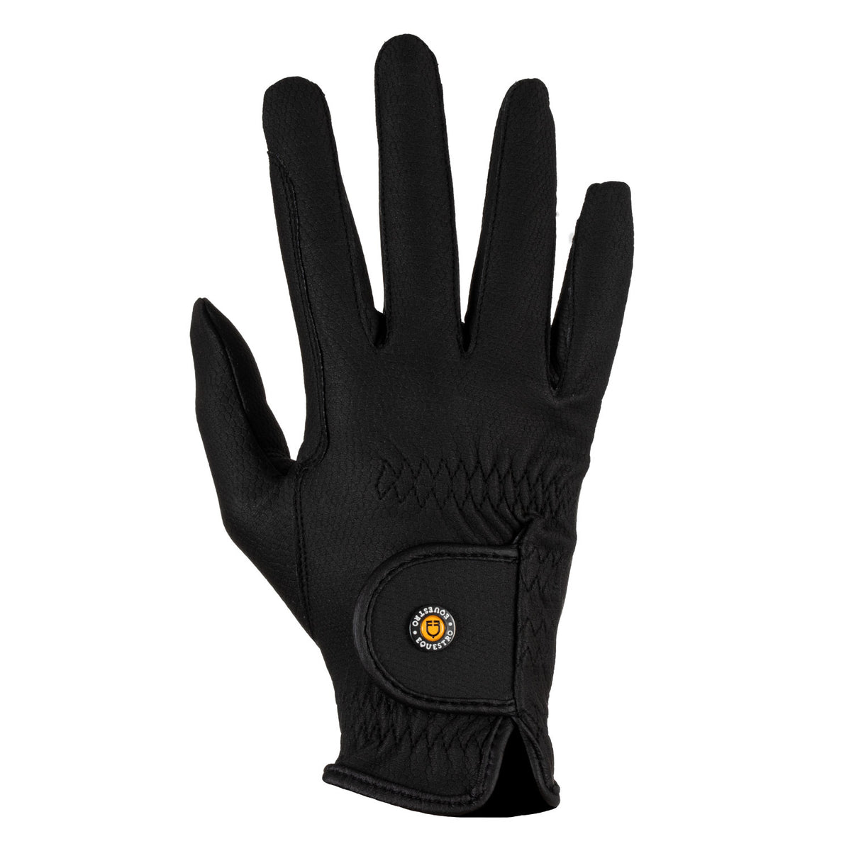 Unisex padded gloves in synthetic leather with hook-and-loop closure