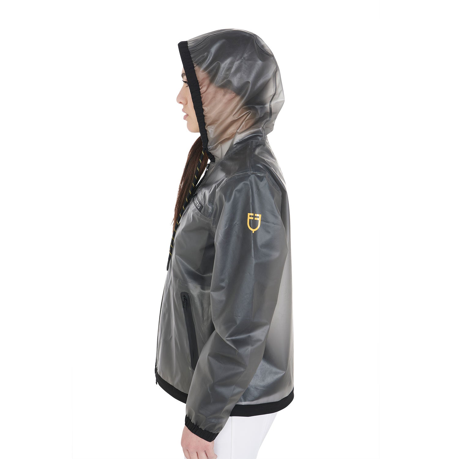 Women's transparent technical raincoat GREY / XL