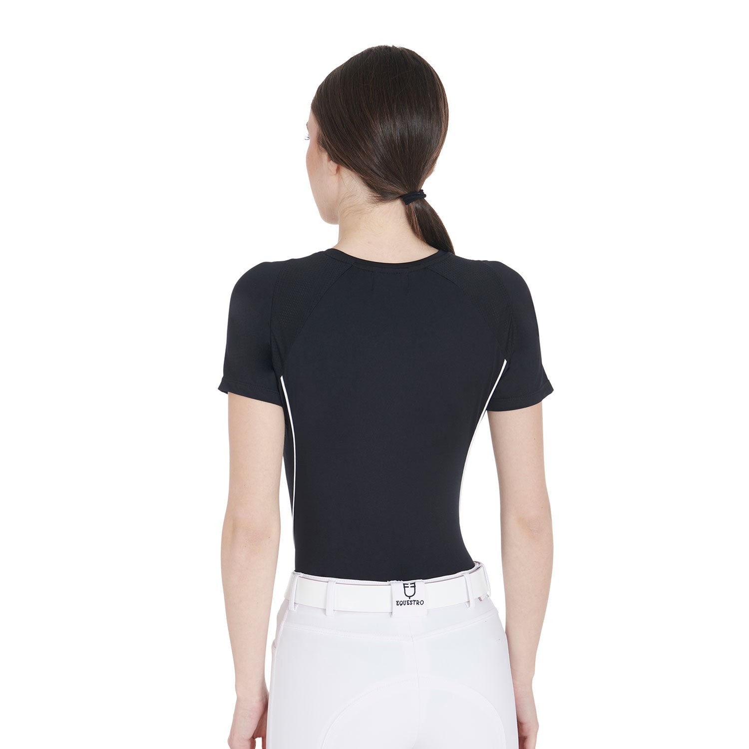 Women's slim fit technical training t-shirt BLACK / XL