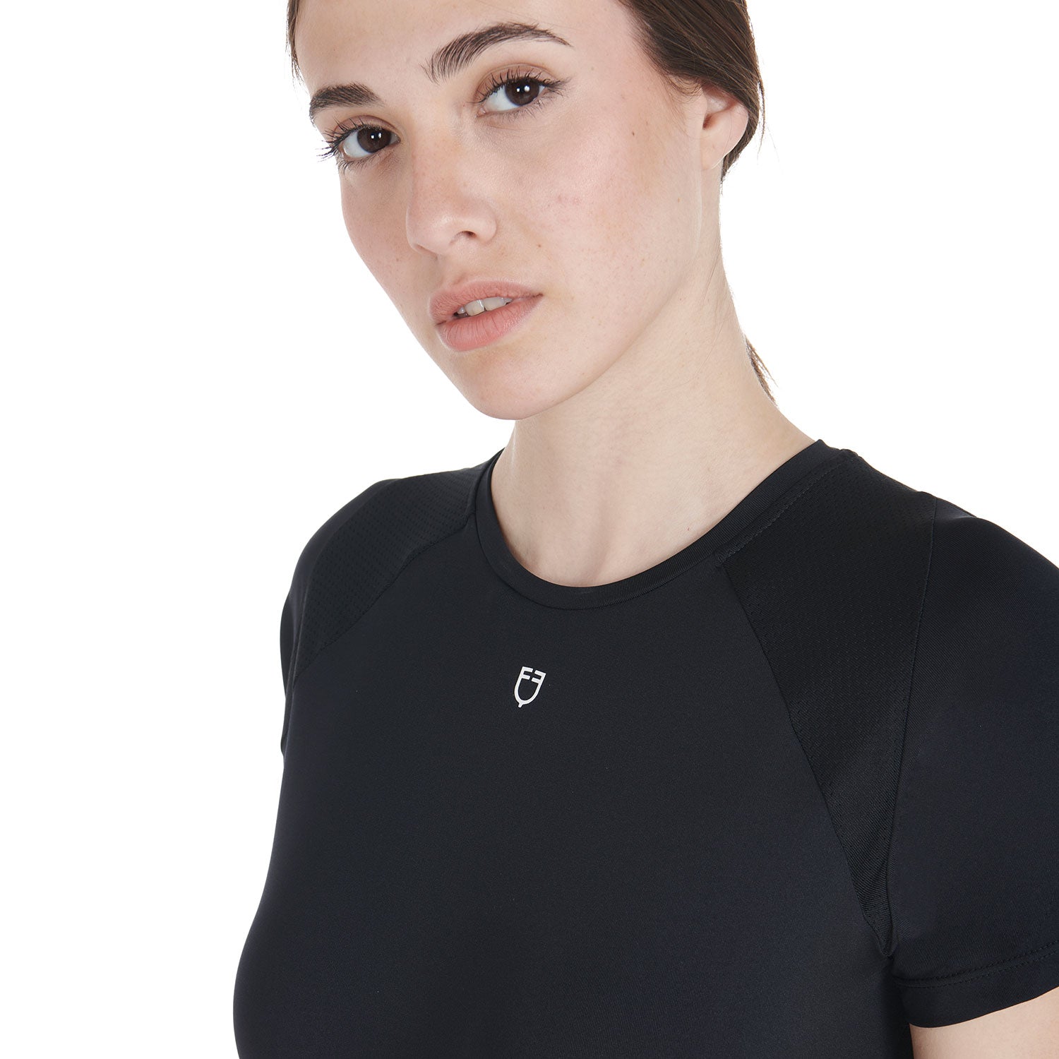 Women's slim fit technical training t-shirt BLACK / XL