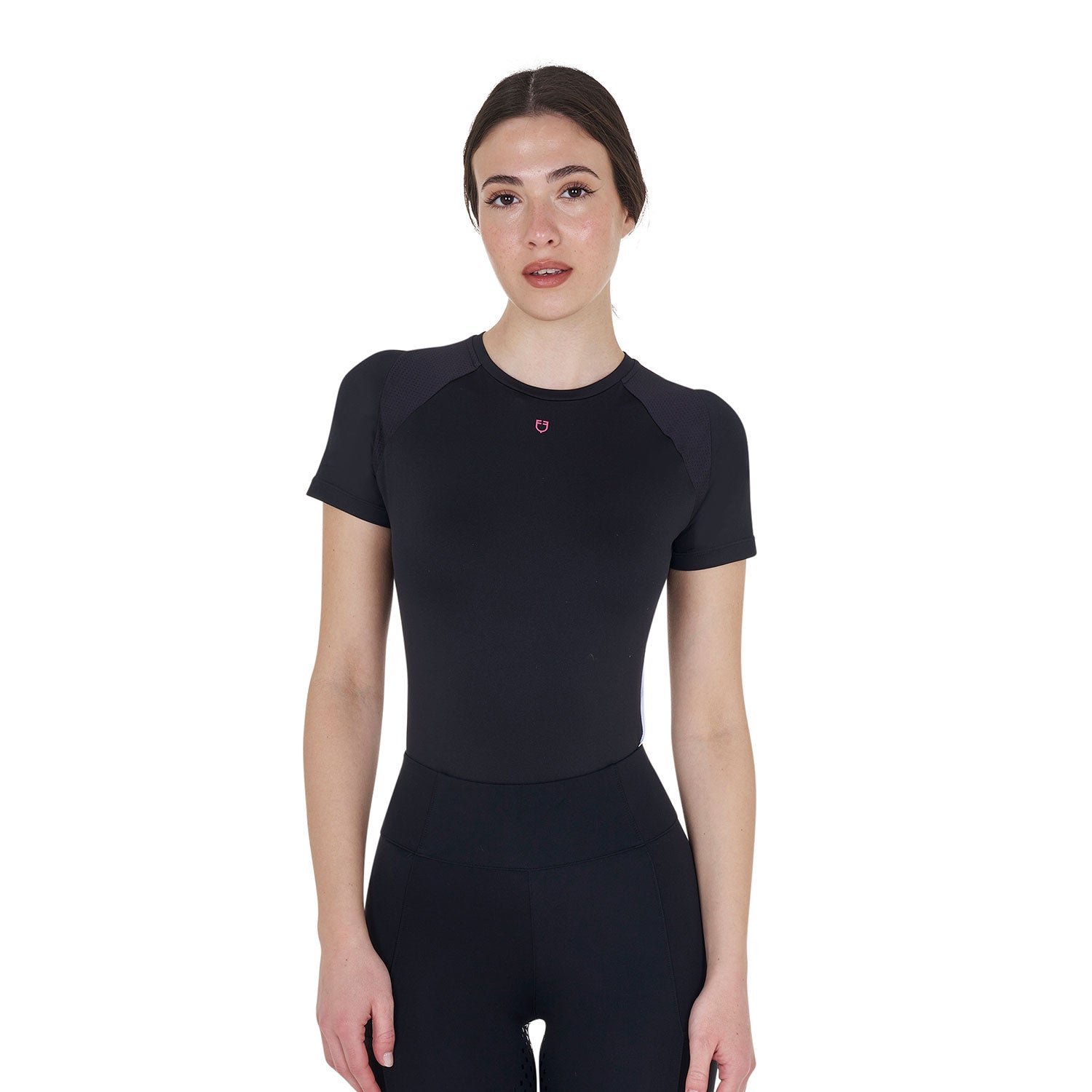 Women's slim fit technical training t-shirt BLACK / XL