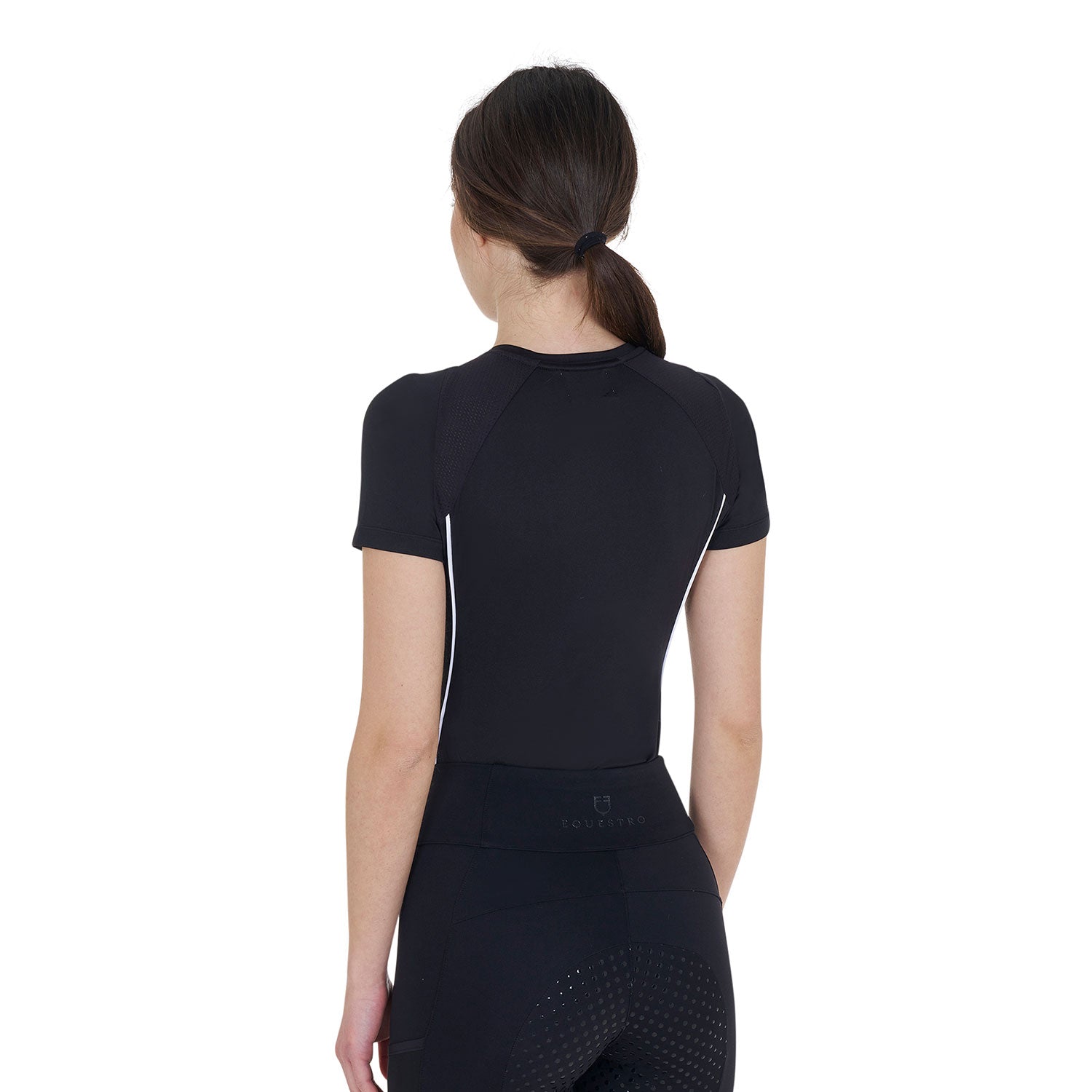 Women's slim fit technical training t-shirt BLACK / XL