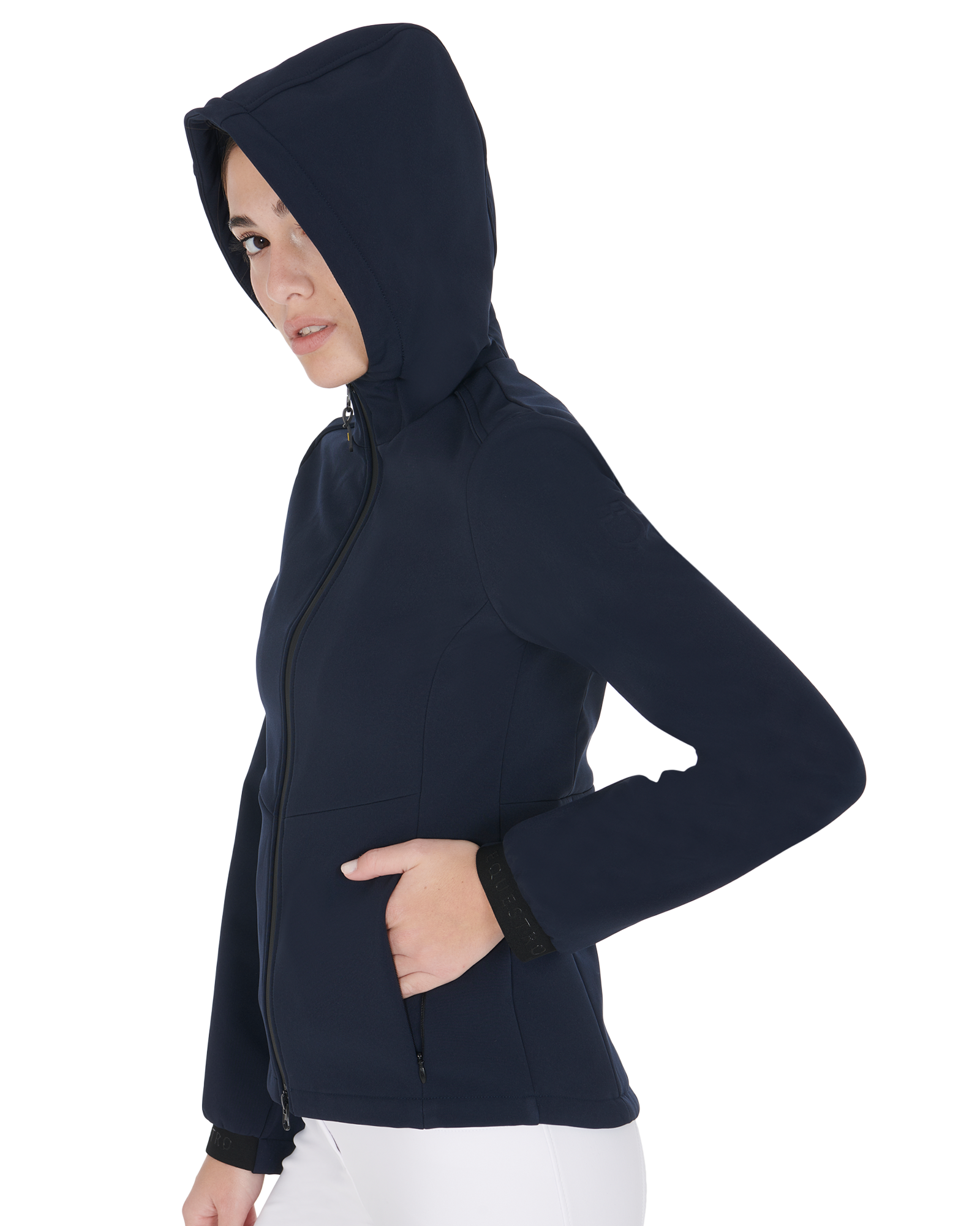 Women's slim fit softshell jacket with concealed pockets NAVY BLAZER (19-3923) / XS