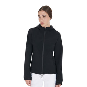 Women's slim fit softshell jacket with concealed pockets BLACK / XL