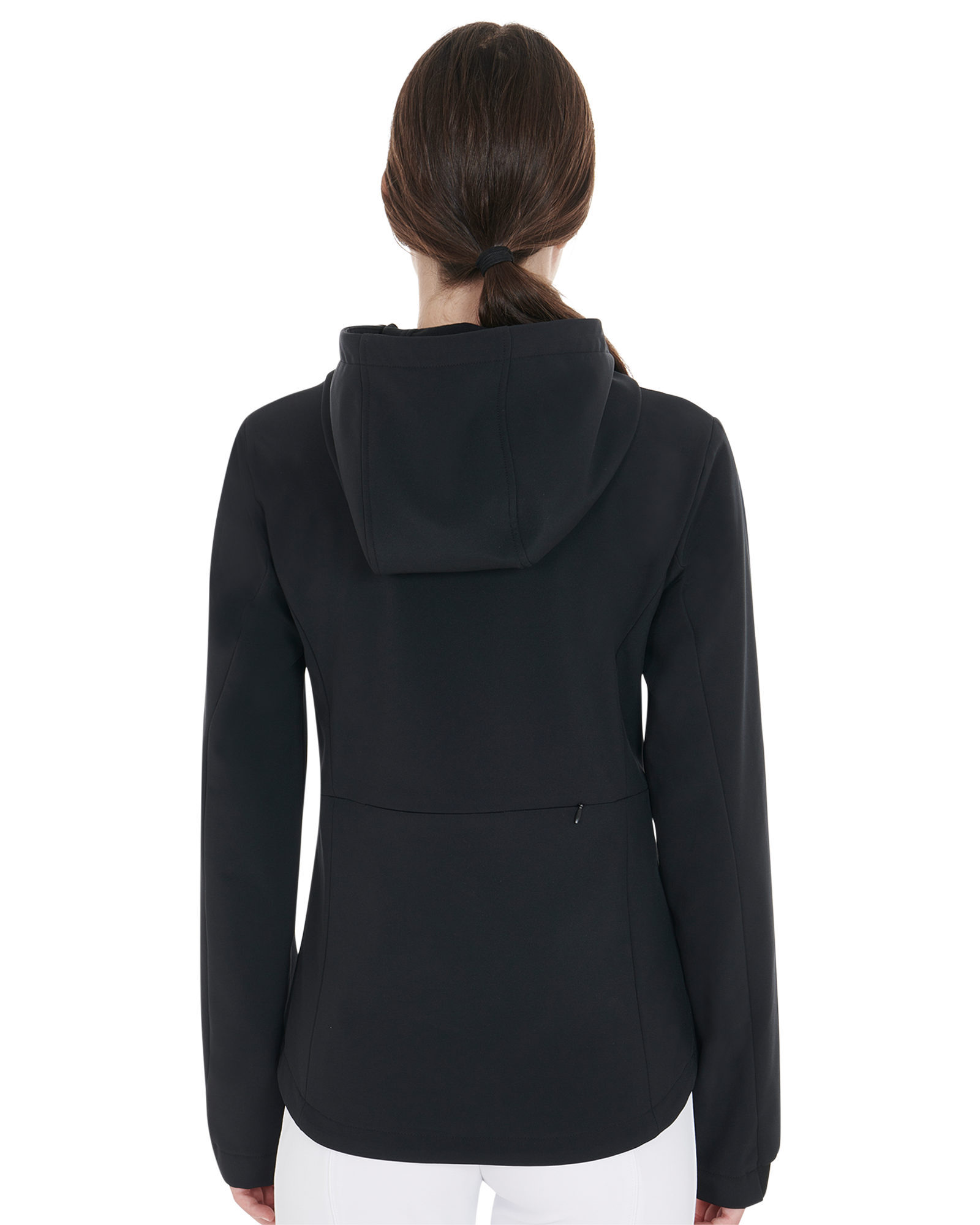 Women's slim fit softshell jacket with concealed pockets BLACK / XS