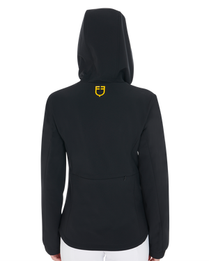 Women's slim fit softshell jacket with concealed pockets BLACK / XL