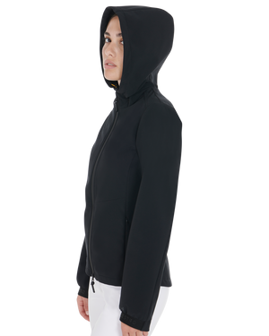Women's slim fit softshell jacket with concealed pockets BLACK / XL