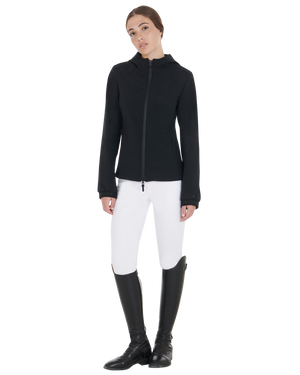 Women's slim fit softshell jacket with concealed pockets BLACK / XL