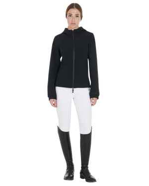 Women's slim fit softshell jacket with concealed pockets BLACK / XS