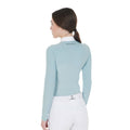 Women's competition polo shirt in technical and mesh fabric