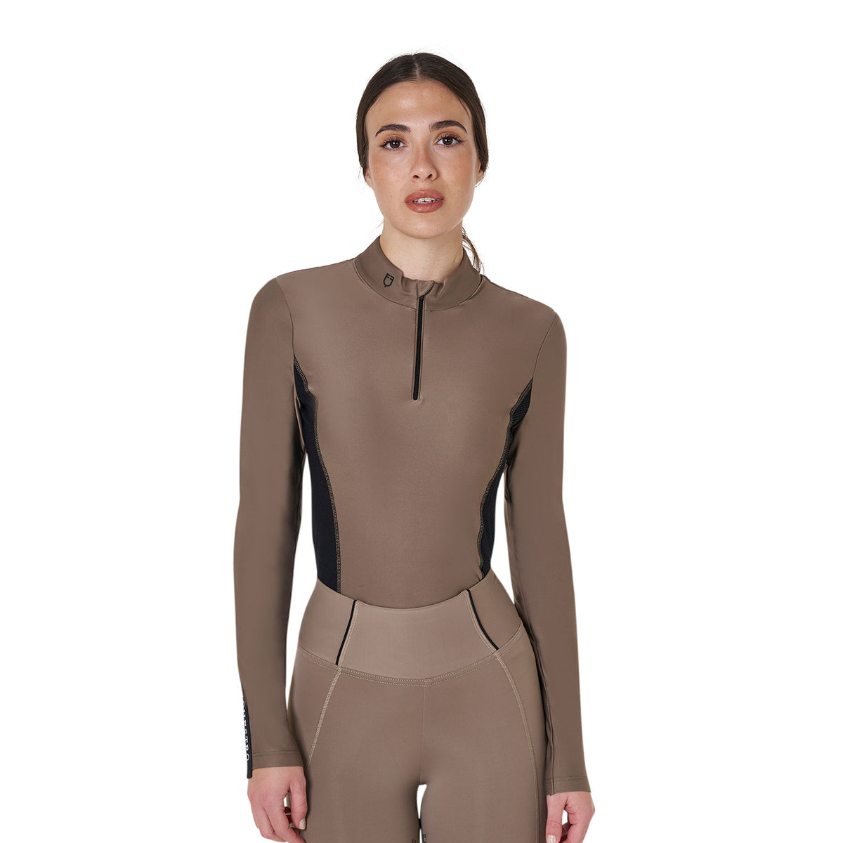 Women's long-sleeved training technical polo shirt