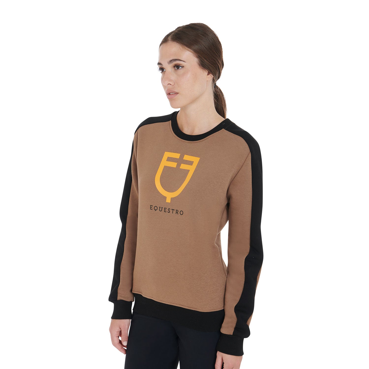 Women'S Crewneck Sweatshirt With Printed Logo