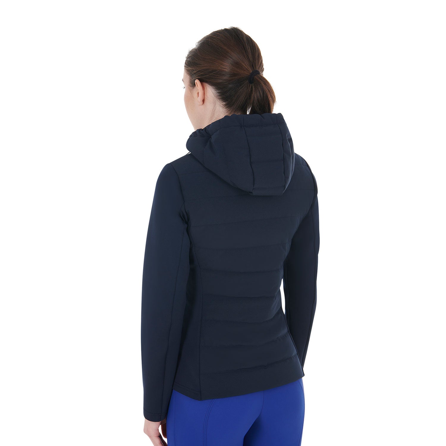 WOMEN'S JERSEY+SCUBA TECHNICAL DOWN JACKET NAVY BLAZER (19-3923) / XL