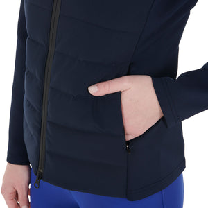 WOMEN'S JERSEY+SCUBA TECHNICAL DOWN JACKET NAVY BLAZER (19-3923) / XS