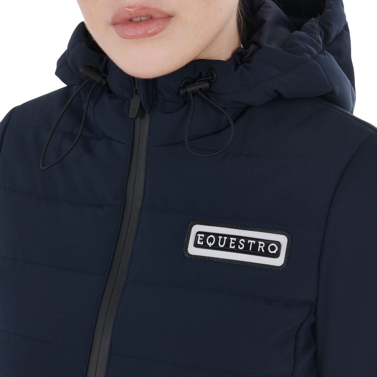 WOMEN'S JERSEY+SCUBA TECHNICAL DOWN JACKET NAVY BLAZER (19-3923) / XL