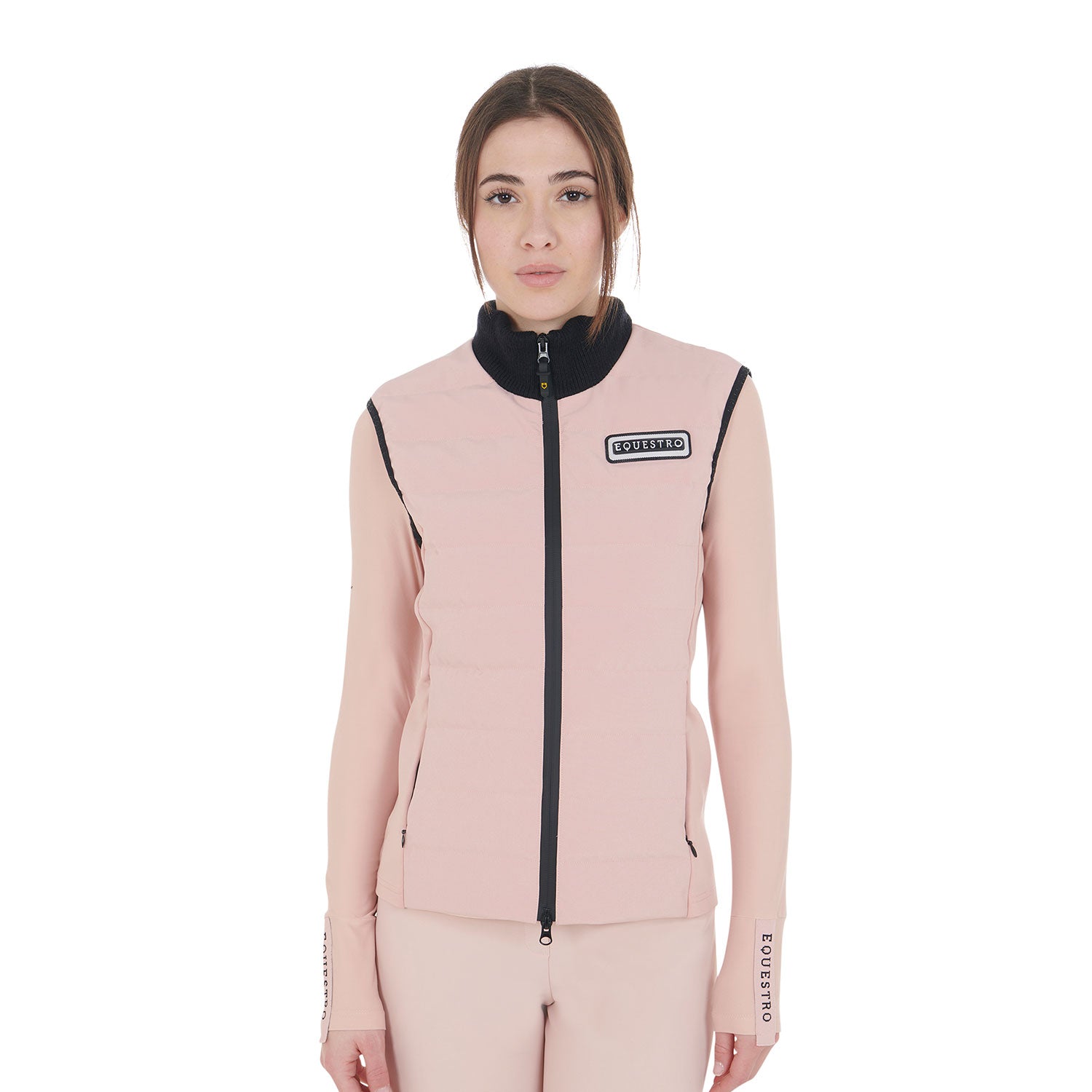 Women's zippered vest technical blend