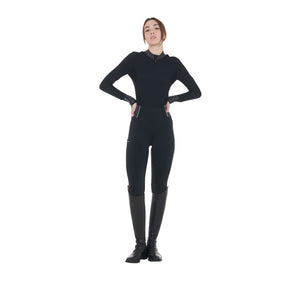 Women's tecnical training polo shirt rhinestones Black / XL