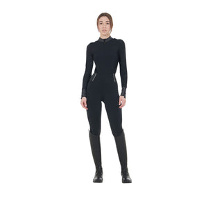 Women's tecnical training polo shirt rhinestones Black / XL