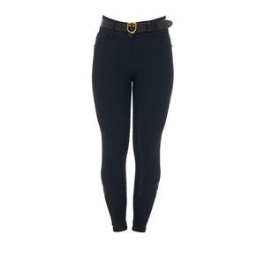Women's high-waisted full grip breeches BLACK / 48