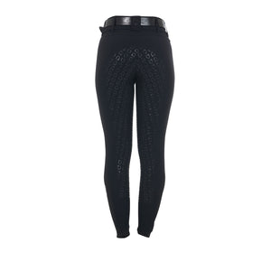 Women's high-waisted full grip breeches BLACK / 48