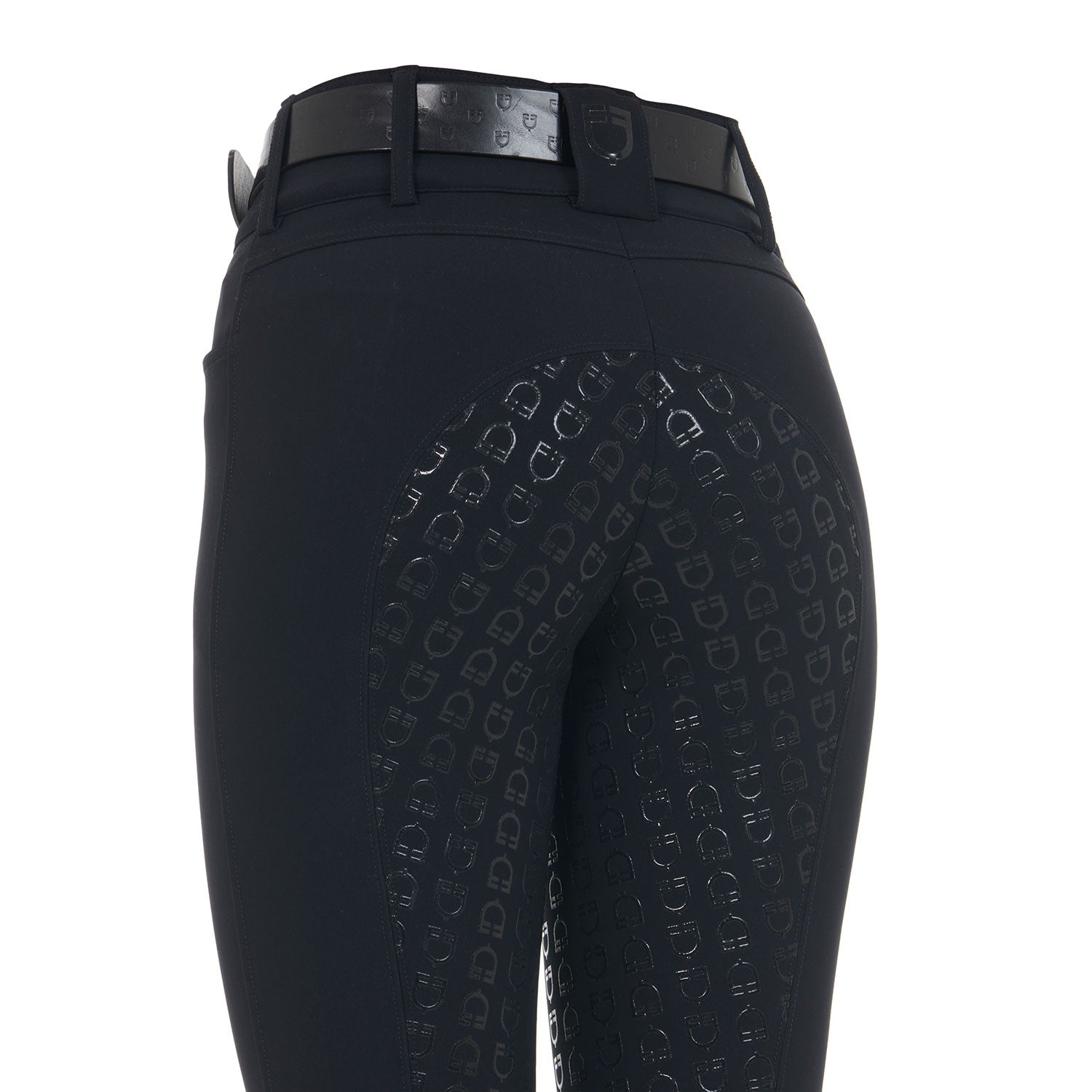 Women's high-waisted full grip breeches BLACK / 48