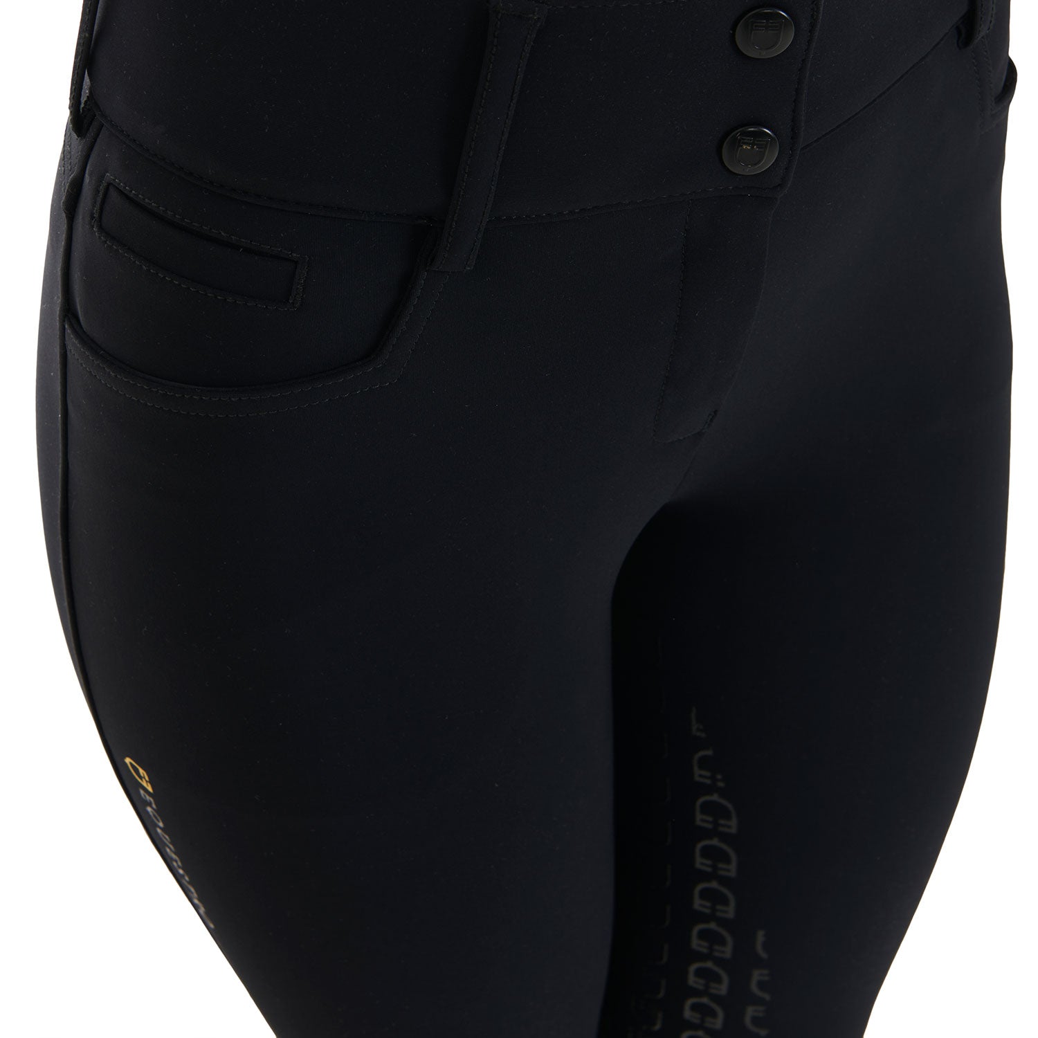 Women's high-waisted full grip breeches BLACK / 48