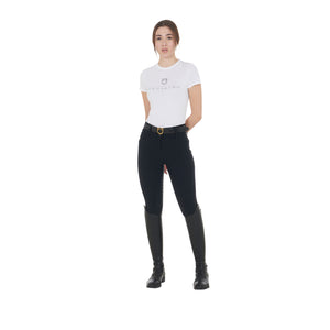 Women's high-waisted full grip breeches BLACK / 48