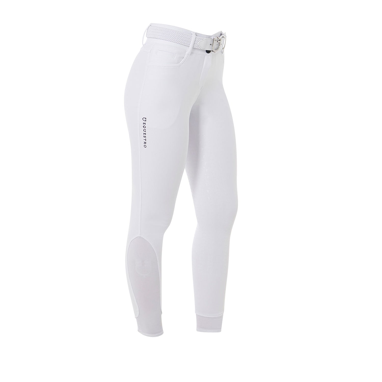 Women's high-waisted full grip breeches WHITE / 48