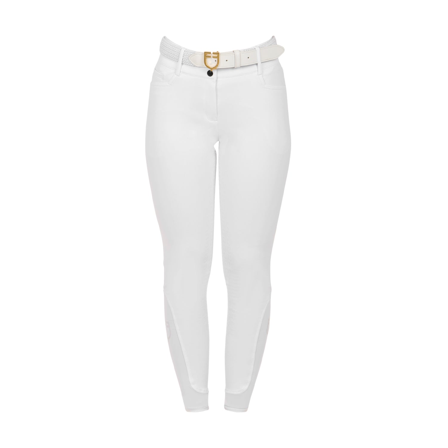 Women's high-waisted full grip breeches WHITE / 48