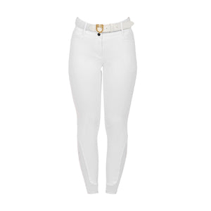 Women's high-waisted full grip breeches WHITE / 48
