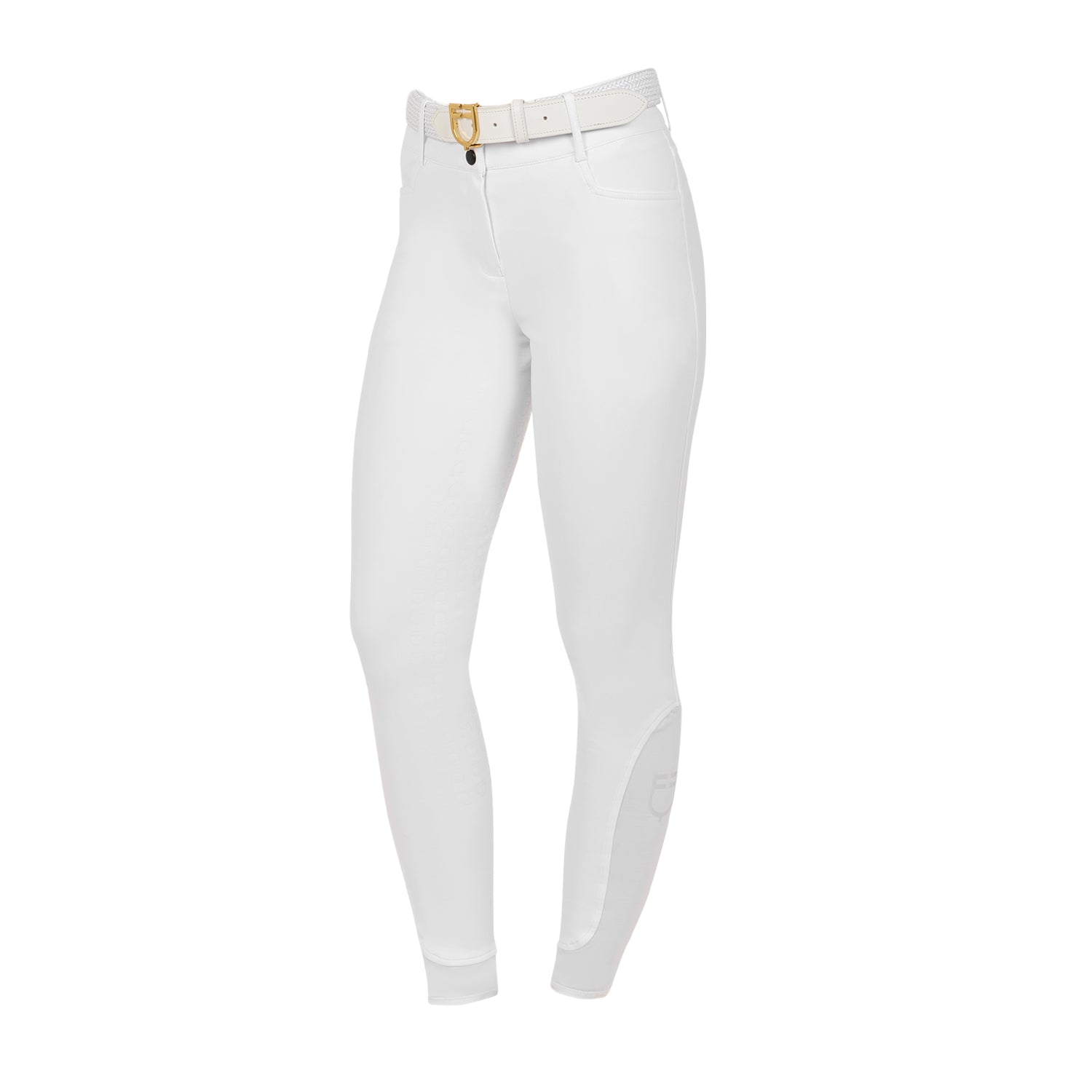 Women's high-waisted full grip breeches WHITE / 48
