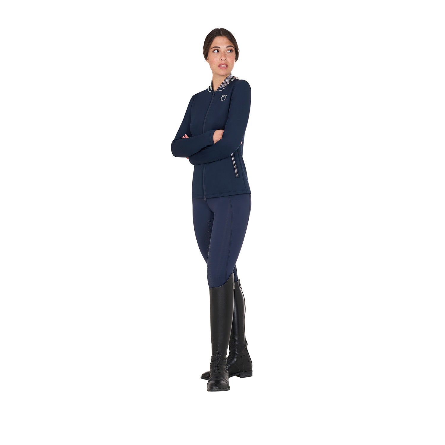Women's slim fit leggings rhinestones NAVY BLAZER (19-3923) / XL