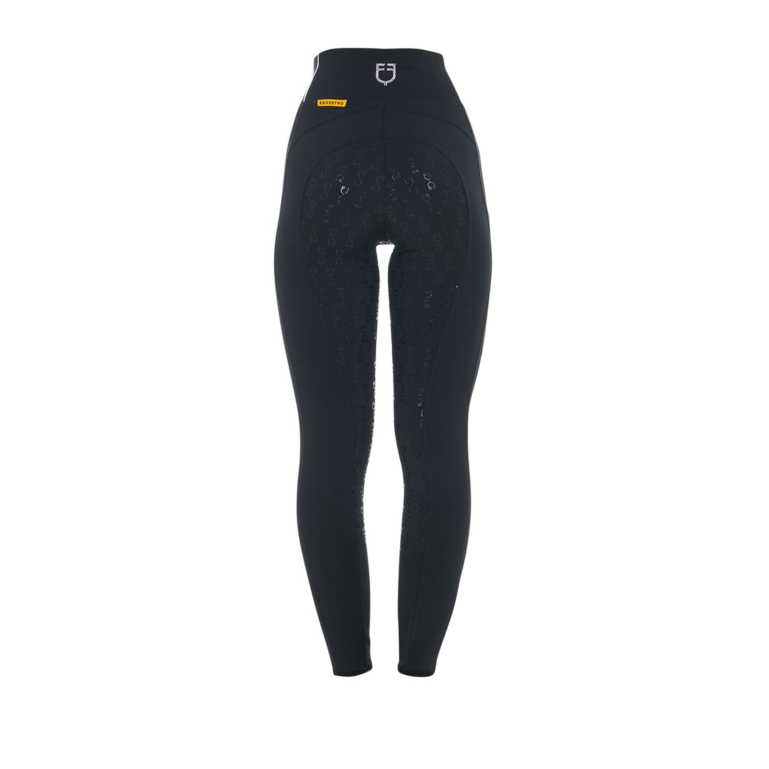 Women's slim fit leggings rhinestones black / XL