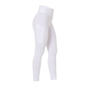 Women's slim fit leggings rhinestones white / XL