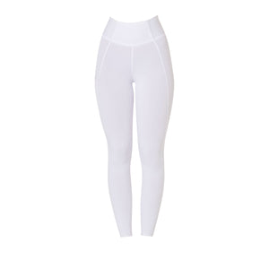 Women's slim fit leggings rhinestones white / XL